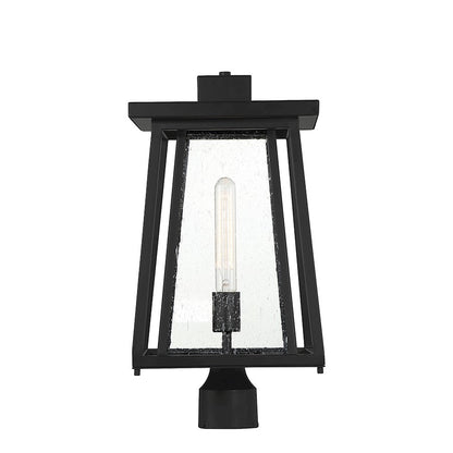 Savoy House Denver 1-Light Outdoor Post Lantern, Matte Black