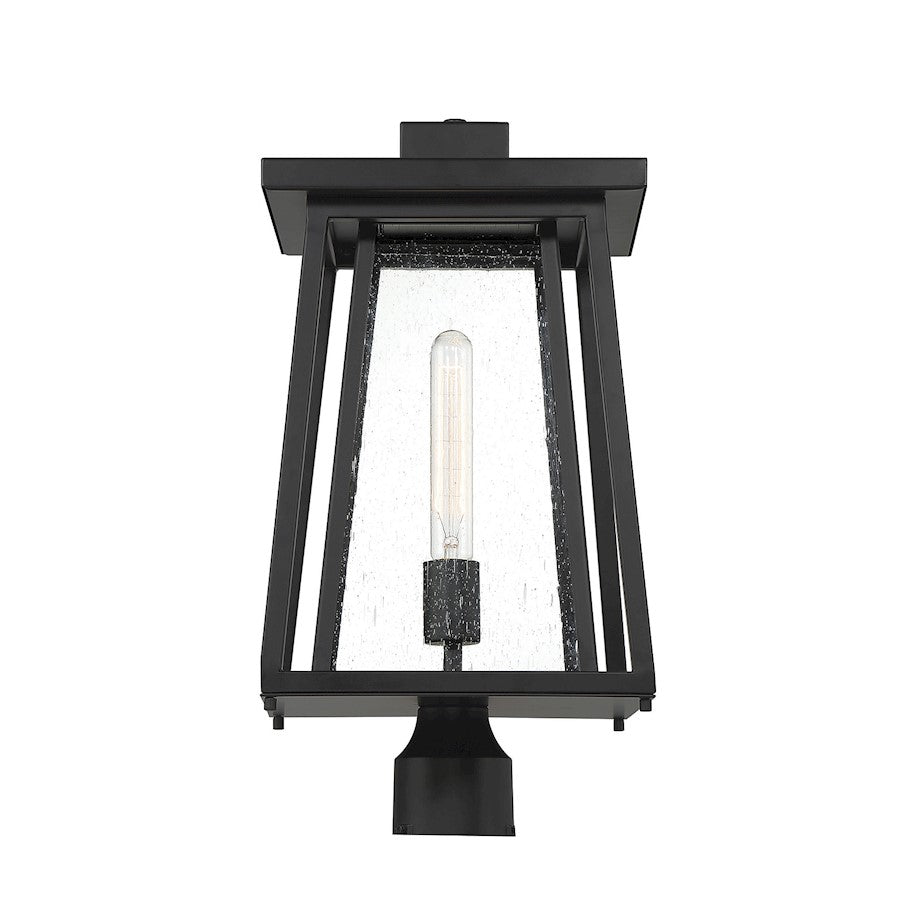 Savoy House Denver 1-Light Outdoor Post Lantern, Matte Black
