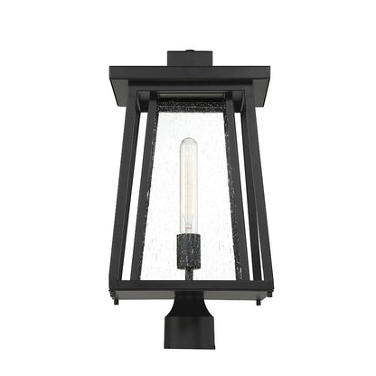 Savoy House Denver 1-Light Outdoor Post Lantern, Matte Black