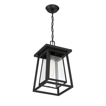 Savoy House Denver 1-Light Outdoor Hanging Lantern, Matte Black