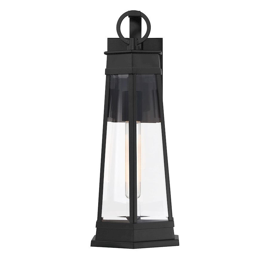 Savoy House Payne 1Lt 19" Outdoor Wall Lantern, Black/Clear Beveled