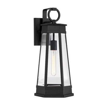 Savoy House Payne 1Lt 21" Outdoor Wall Lantern, Black/Clear Beveled - 5-206-BK