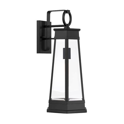 Savoy House Payne 1Lt 21" Outdoor Wall Lantern, Black/Clear Beveled
