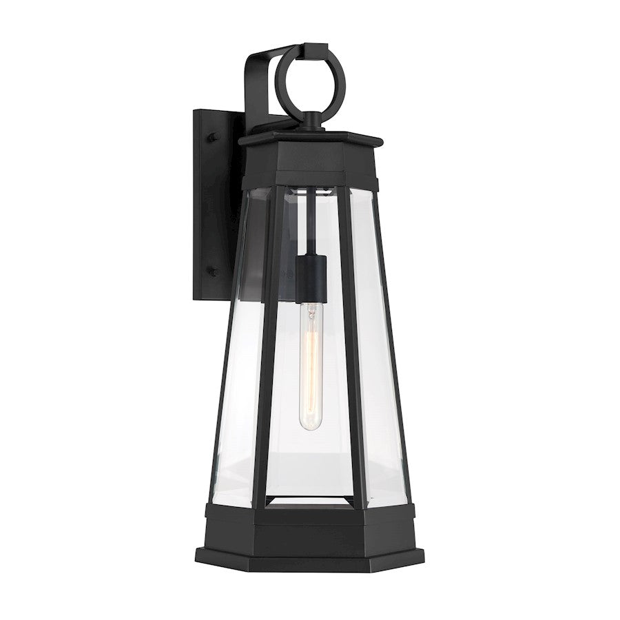 Savoy House Payne 1Lt 26" Outdoor Wall Lantern, Black/Clear Beveled - 5-207-BK