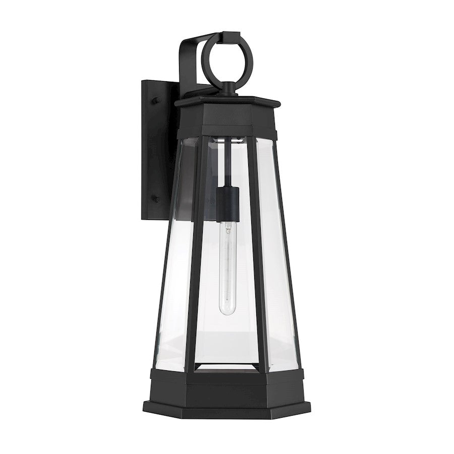 Savoy House Payne 1Lt 26" Outdoor Wall Lantern, Black/Clear Beveled