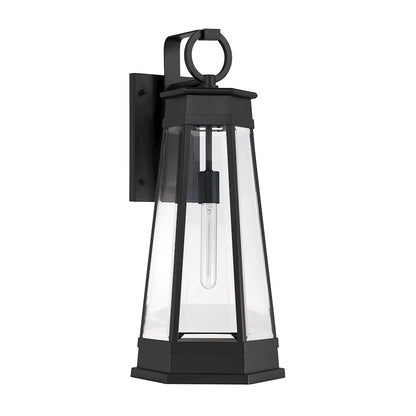 Savoy House Payne 1Lt 26" Outdoor Wall Lantern, Black/Clear Beveled