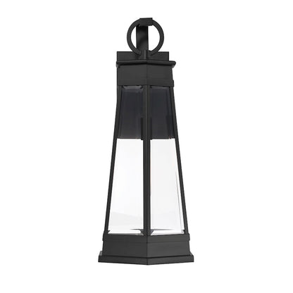 Savoy House Payne 1Lt 26" Outdoor Wall Lantern, Black/Clear Beveled