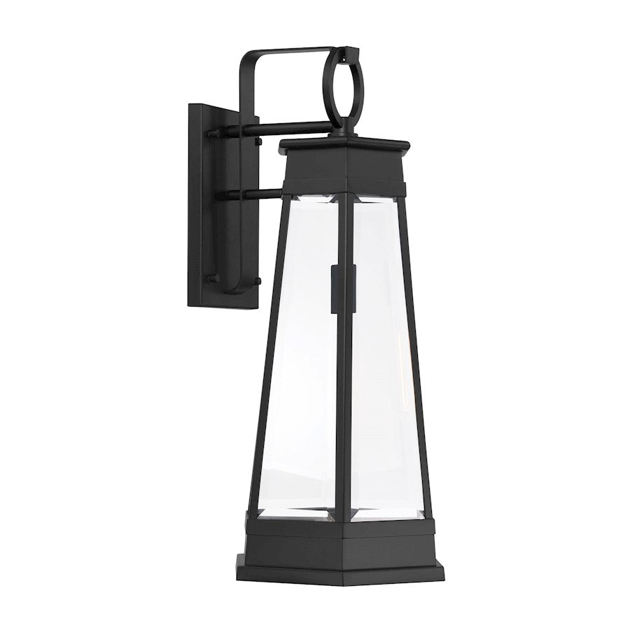 Savoy House Payne 1Lt 26" Outdoor Wall Lantern, Black/Clear Beveled