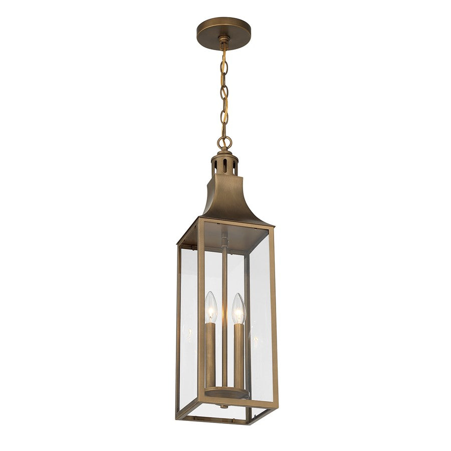 Savoy House Lancaster 2Lt Outdoor Hanging Lantern, Atlas Bronze