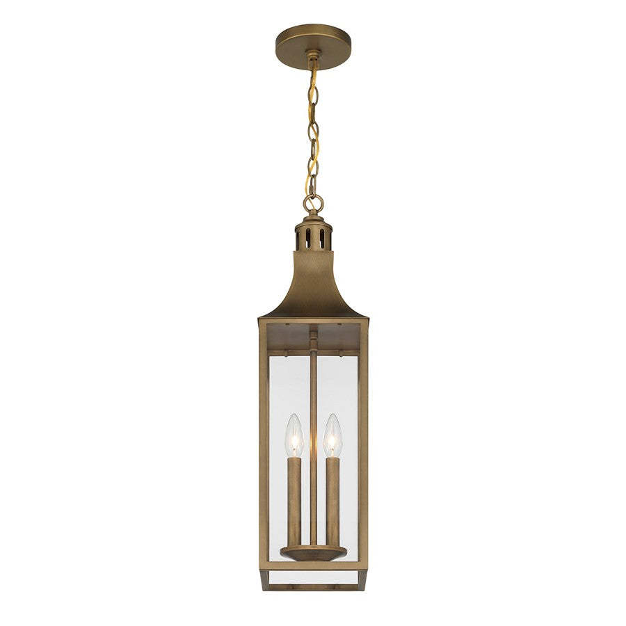 Savoy House Lancaster 2Lt Outdoor Hanging Lantern, Atlas Bronze