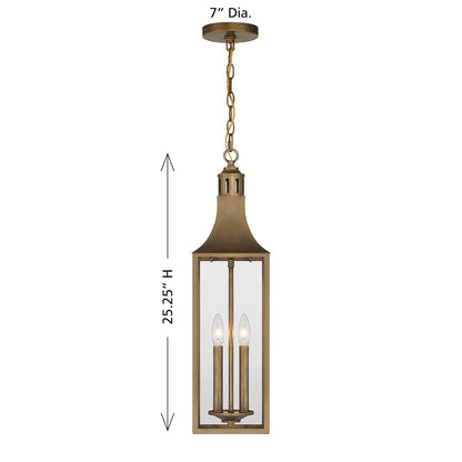 Savoy House Lancaster 2Lt Outdoor Hanging Lantern, Atlas Bronze
