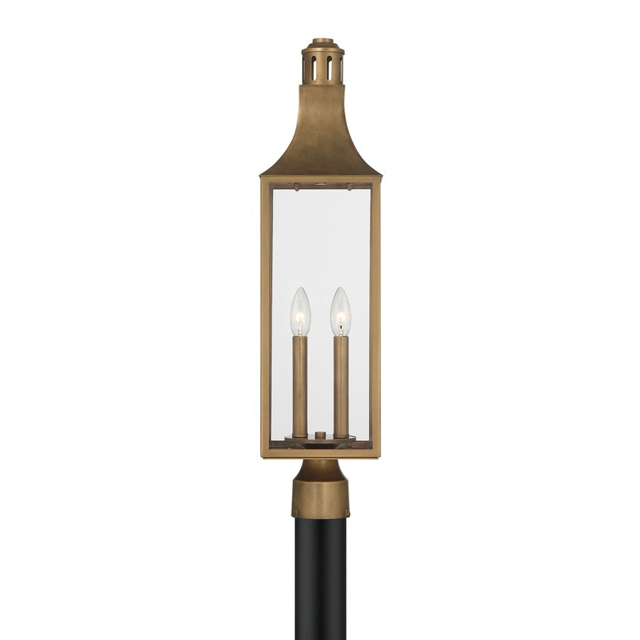 Savoy House Lancaster 2Lt Outdoor, Post Lantern, Atlas, Atlas Bronze