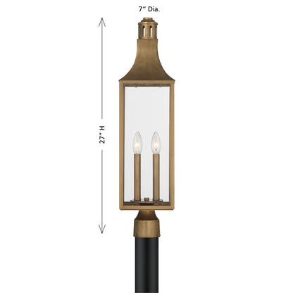 Savoy House Lancaster 2Lt Outdoor, Post Lantern, Atlas, Atlas Bronze