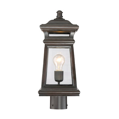 Savoy House Taylor 1-Light Outdoor Post Lantern, English Bronze/Gold - 5-244-213