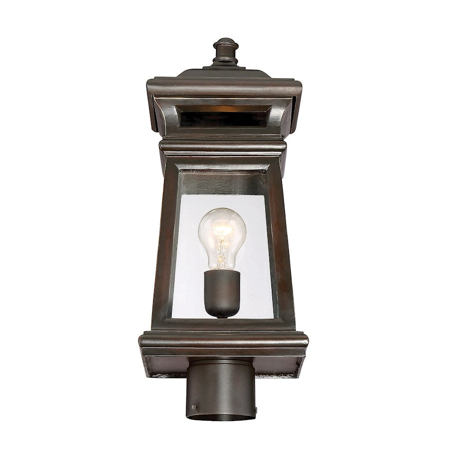 Savoy House Taylor 1-Light Outdoor Post Lantern, English Bronze/Gold