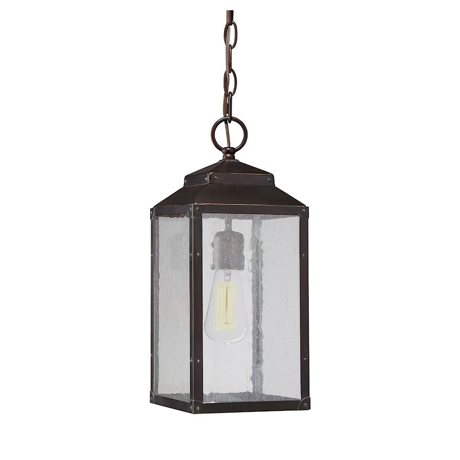 Savoy House Brennan 1Lt Outdoor Hanging Lantern, English Bronze/Gold