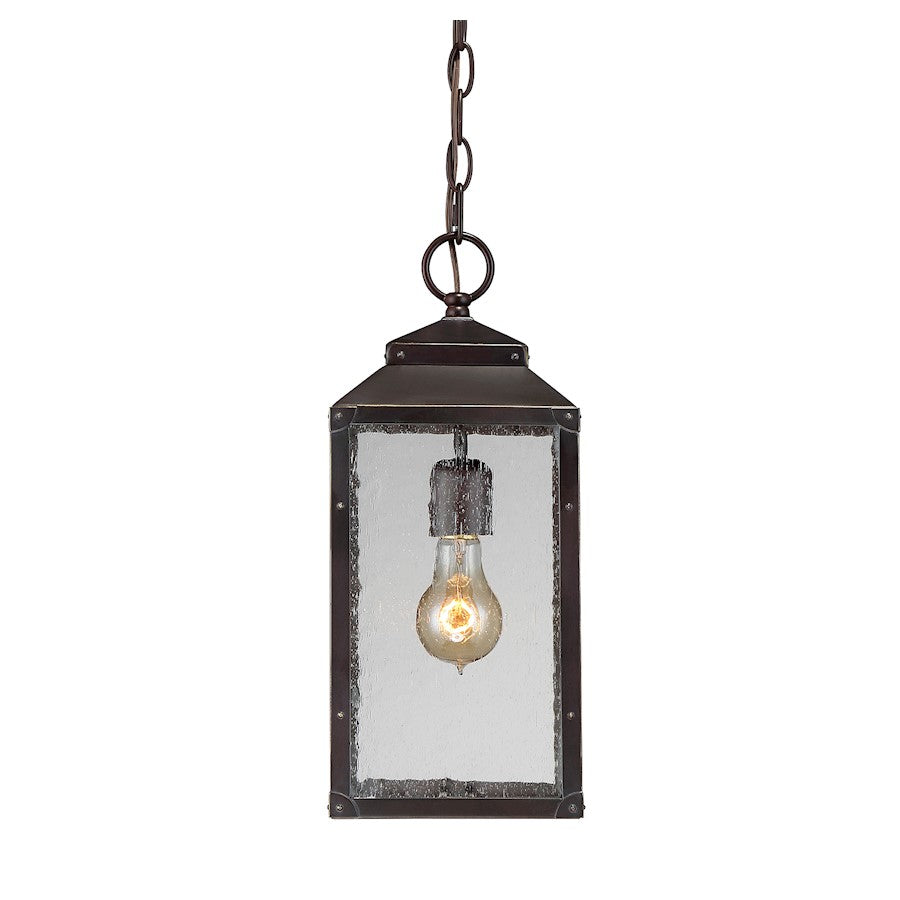 Savoy House Brennan 1Lt Outdoor Hanging Lantern, English Bronze/Gold