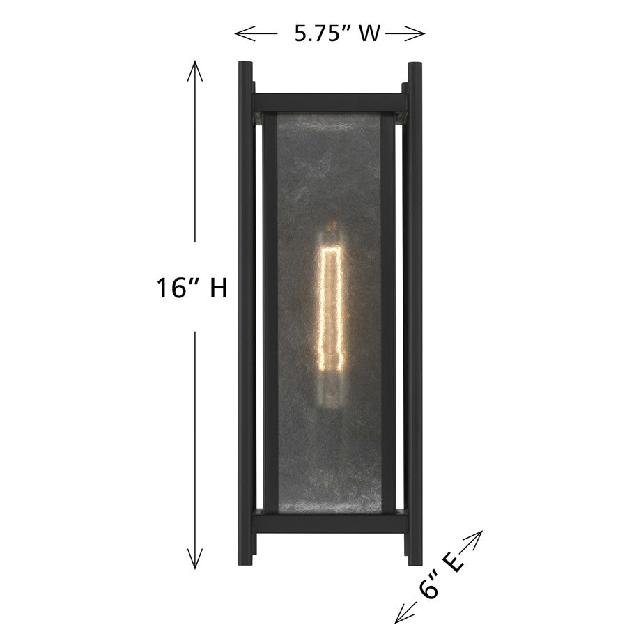 Savoy House Jacobs 1Lt Outdoor, Wall Lantern, Matte Black