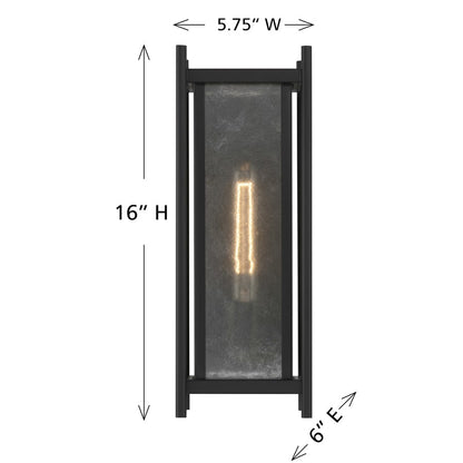 Savoy House Jacobs 1Lt Outdoor, Wall Lantern, Matte Black
