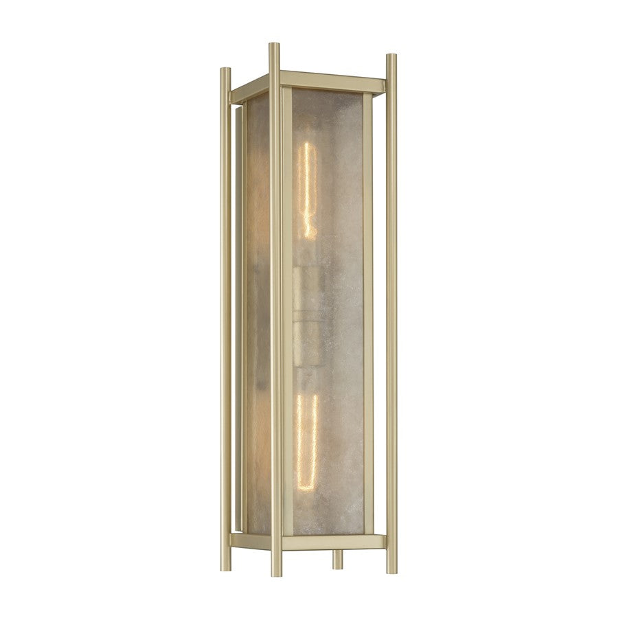 Savoy House Jacobs 2Lt Outdoor Wall Lantern, Serene Brass - 5-3805-344