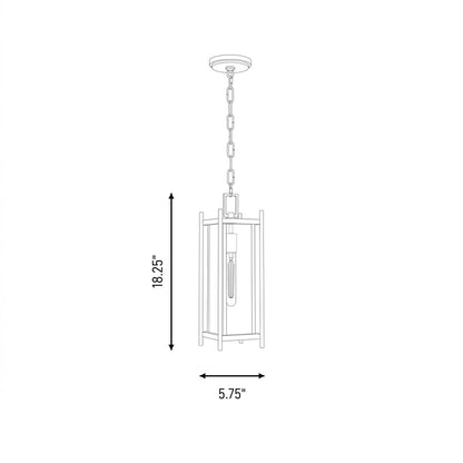 Savoy House Jacobs 1Lt Outdoor Hanging Lantern, Serene Brass