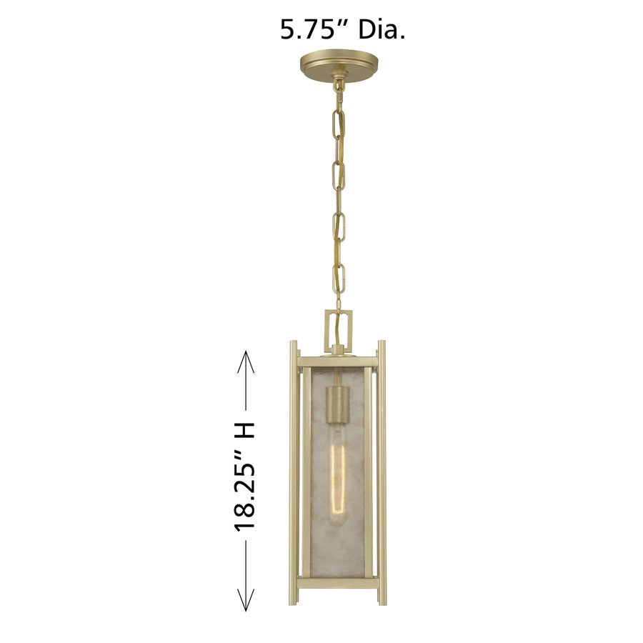 Savoy House Jacobs 1Lt Outdoor Hanging Lantern, Serene Brass