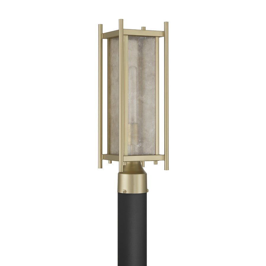 Savoy House Jacobs 1Lt Outdoor Post Lantern, Serene Brass