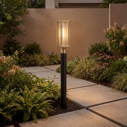 Savoy House Jacobs 1Lt Outdoor Post Lantern, Serene Brass