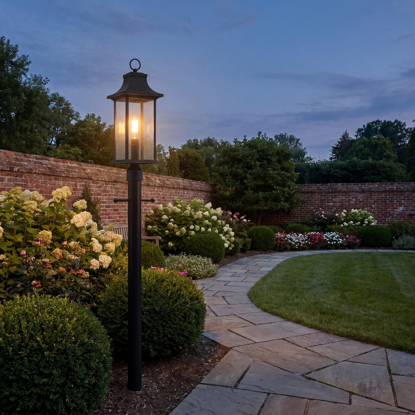 Savoy House Hancock 1-Light Outdoor Post Lantern, Matte Black