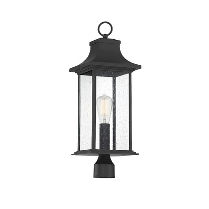 Savoy House Hancock 1-Light Outdoor Post Lantern, Matte Black