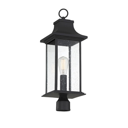 Savoy House Hancock 1-Light Outdoor Post Lantern, Matte Black