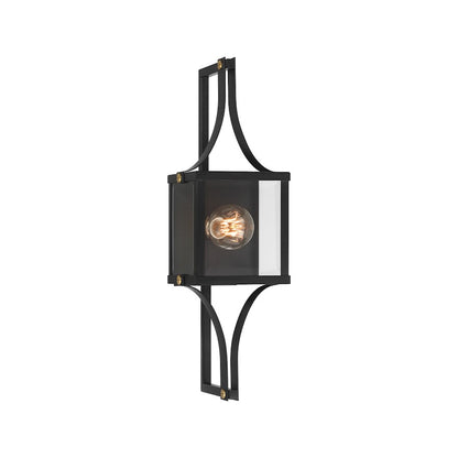 Savoy House Raeburn 1Lt 23" Outdoor Wall Lantern, Black/Brass - 5-474-144