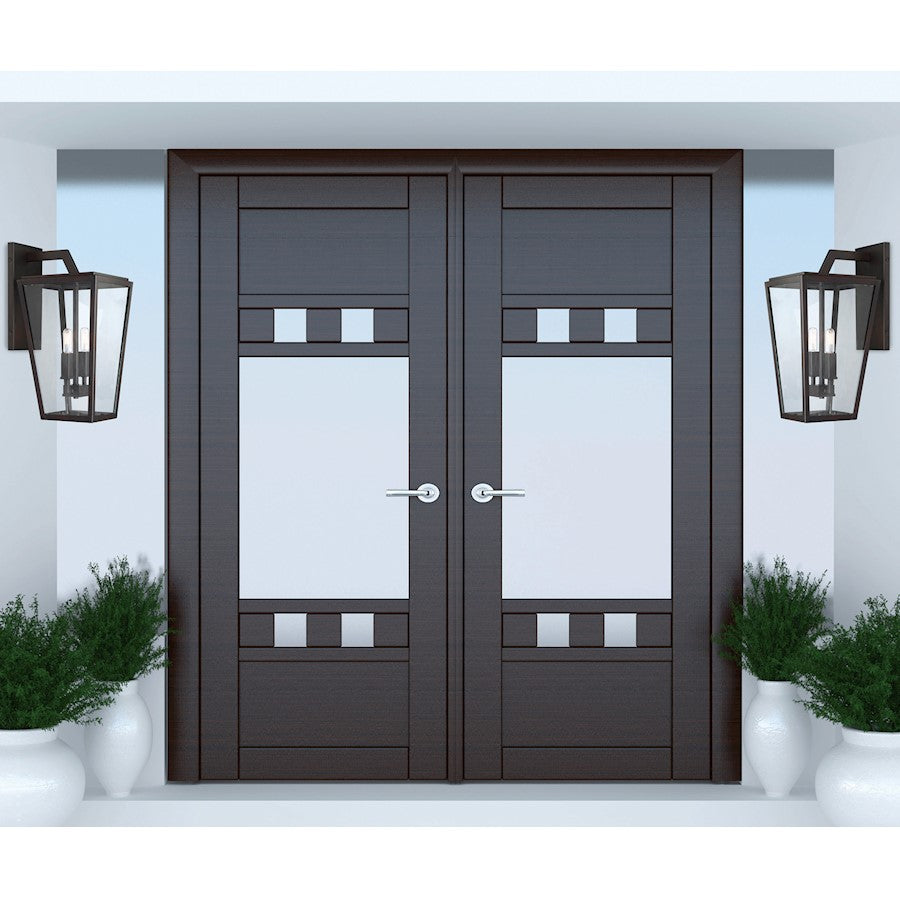 2 Light Wall Lantern, English Bronze
