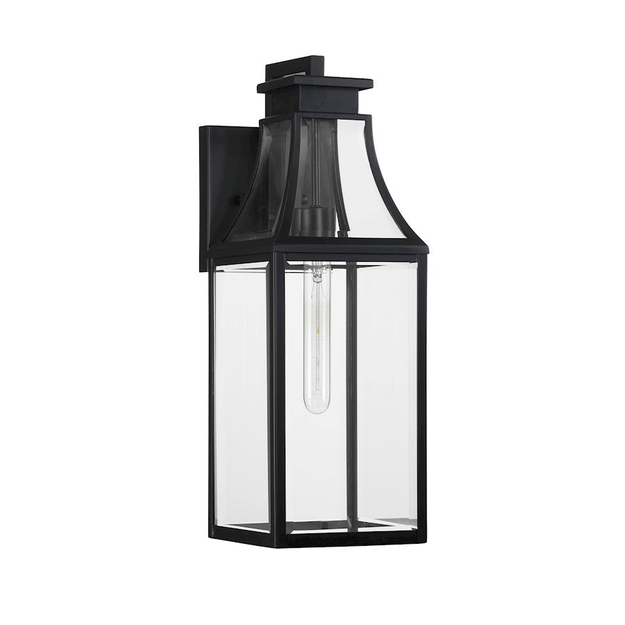 Savoy House Emery 1Lt 20" Outdoor Wall Lantern, Black/Clear Beveled