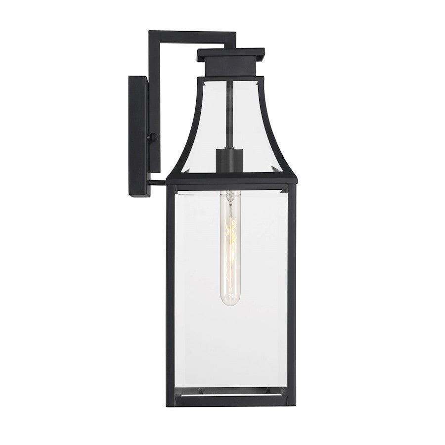 Savoy House Emery 1Lt 20" Outdoor Wall Lantern, Black/Clear Beveled