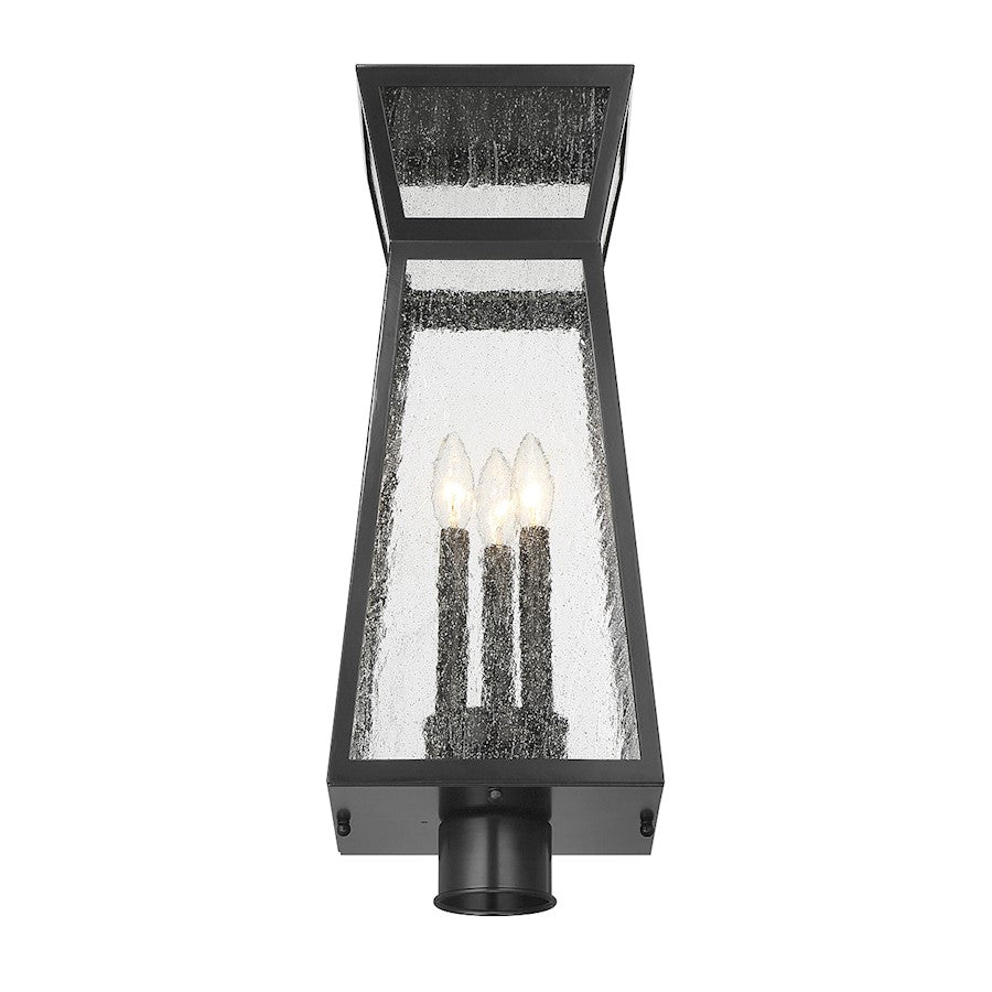 Savoy House Millford 3-Light Outdoor Post Lantern, Matte Black