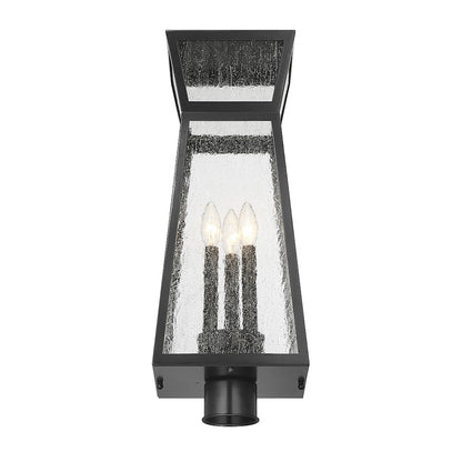 Savoy House Millford 3-Light Outdoor Post Lantern, Matte Black