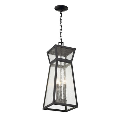 Savoy House Millford 3-Light Outdoor Hanging Lantern, Matte Black