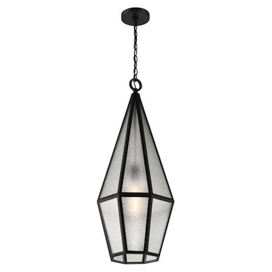 Savoy House Peninsula 1-Light Outdoor Hanging Lantern, Matte Black