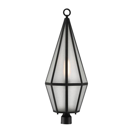 Savoy House Peninsula 1 Light Outdoor Post Lantern, Matte Black/Art