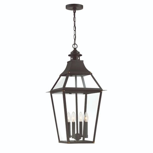 4 Light Outdoor Pendant, Black