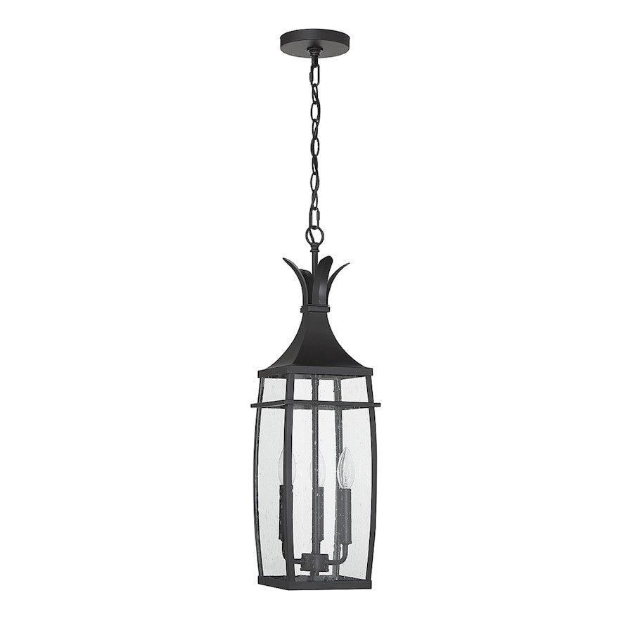 Savoy House Montpelier 3-Light Outdoor Hanging Lantern, Matte Black