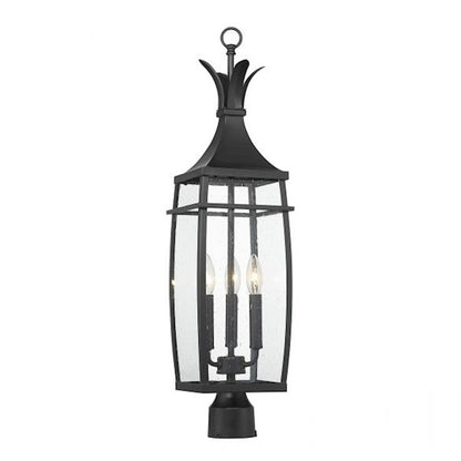 Savoy House Montpelier 3-Light Outdoor Post Lantern, Matte Black - 5-769-BK