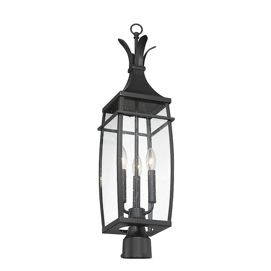 Savoy House Montpelier 3-Light Outdoor Post Lantern, Matte Black