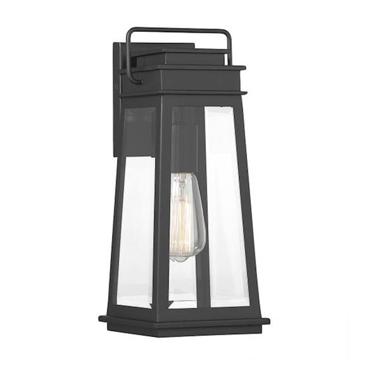 Savoy House Boone 1-Light 15" Outdoor Wall Lantern, Matte Black - 5-812-BK