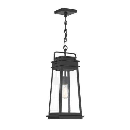 Savoy House Boone 1-Light Outdoor Hanging Lantern, Matte Black - 5-816-BK