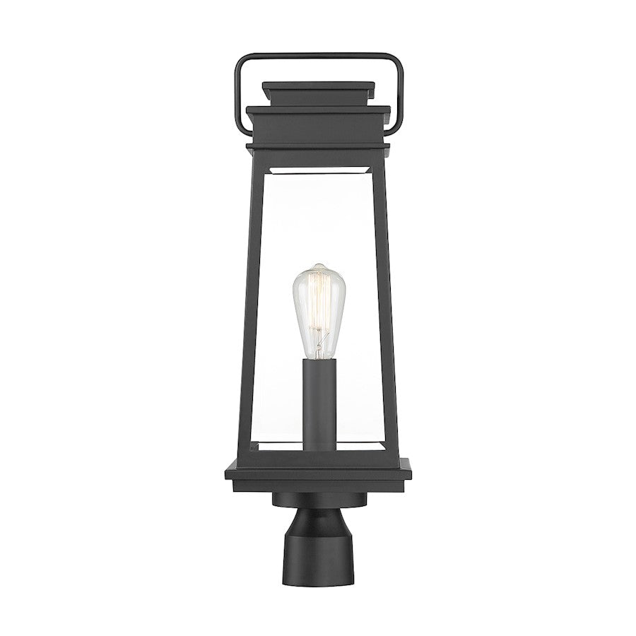 Savoy House Boone 1-Light Outdoor Post Lantern, Matte Black