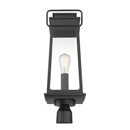 Savoy House Boone 1-Light Outdoor Post Lantern, Matte Black