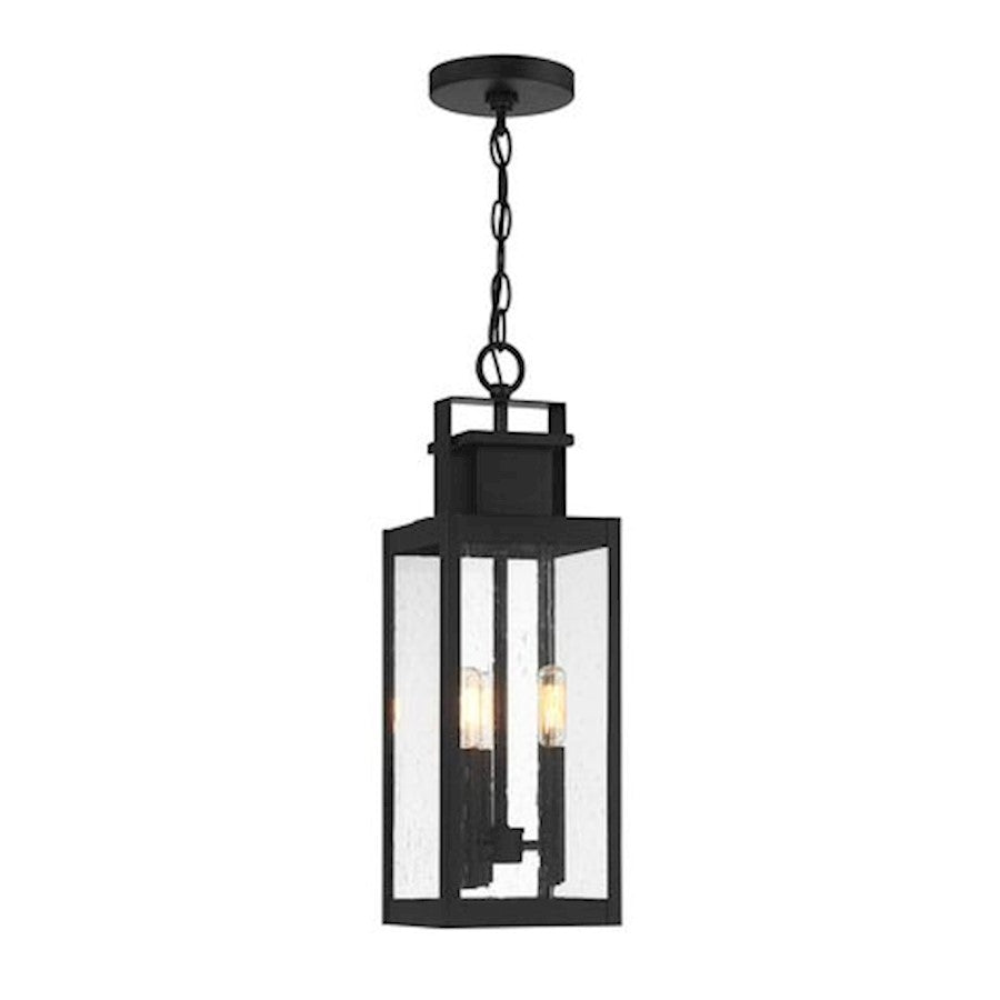 Savoy House Ascott 3-Light Outdoor Hanging Lantern, Matte Black - 5-827-BK