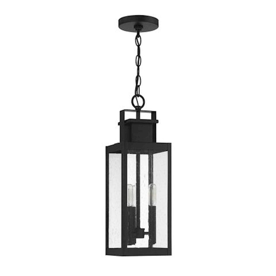 Savoy House Ascott 3-Light Outdoor Hanging Lantern, Matte Black